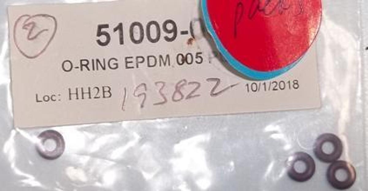 Used ANTON PAAR O-RING EDM 005 PURPLE