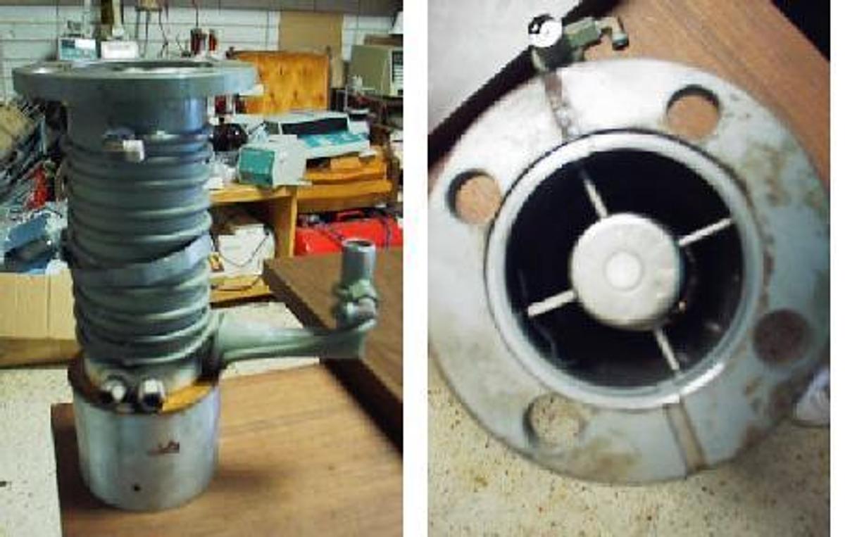 Used VARIAN DIFFUSION PUMP WITH 3" FLANGED INLET. VOLTS: 240