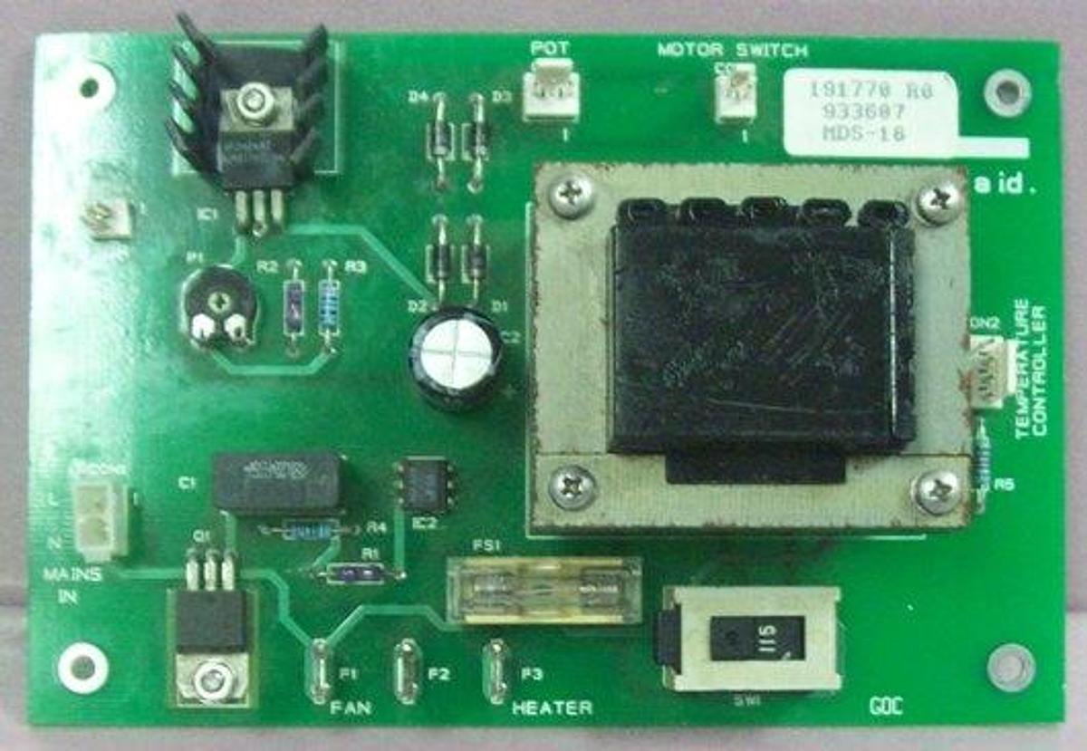 Used QTY. 1. ZETA WINDINGS LTD THERMO HYBAID TEMPERATURE CONTROLLER BOARD MDS-16