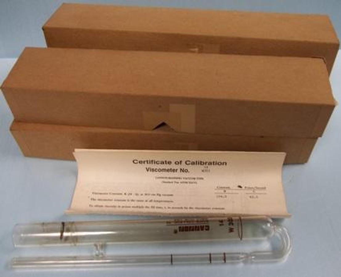 Used CANNON MANNING VACUUM VISCOSITY METER TUBES ( VISCOMETER TUBES ). SIZE 14 VACUUM TYPE