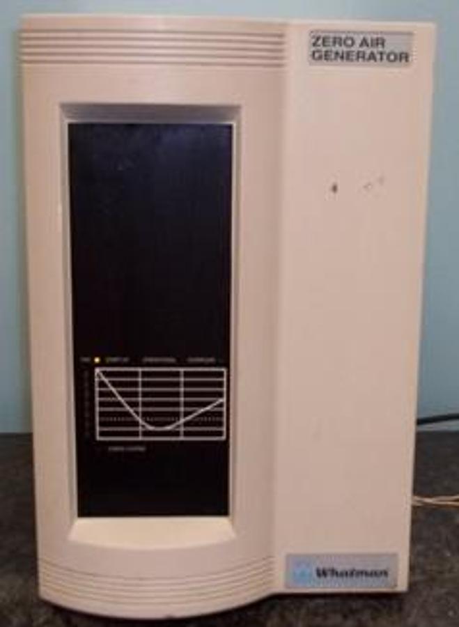 Used QTY. 1. WHATMAN ZERO AIR GENERATOR MODEL: 76-818 120V 50/60HZ 3.5A MAX INLET PRESSURE 125 PSIG MIN INLET PRESSURE 40 PSIG MAX AMBIENT OPERATING TEMP 100Â°F MIN AMBIENT OPERATING TEMP .60Â°F