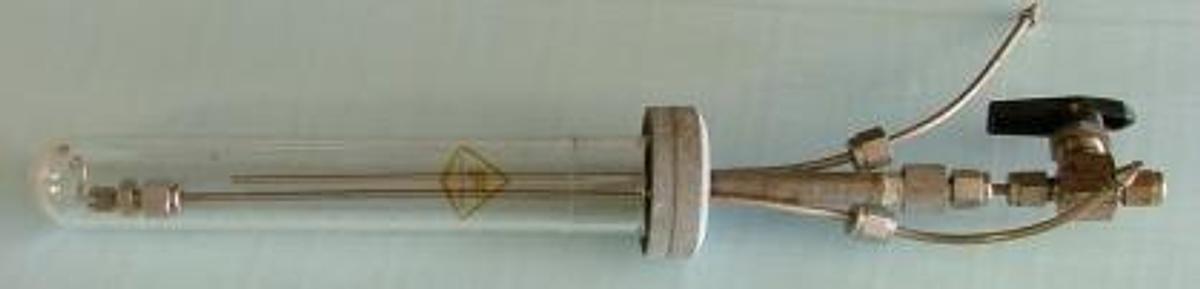 Used FISCHER AND PORTER:" SPECIALTY GLASSWARE WITH WHITEY VALVE SS-4152