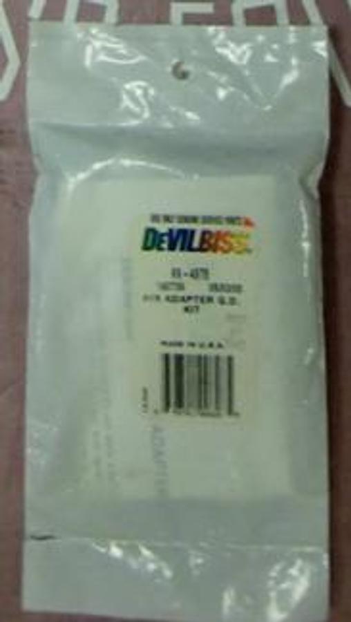 Used QTY. 1. DEVILBISS AIR ADAPTER Q.D. KIT PART #KK-4978 190739 NEW CONDITION IN ORIGINAL PACKAGING.