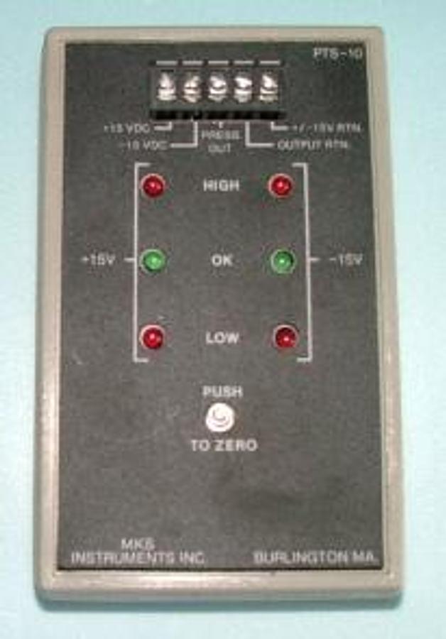 Used QTY. 1. MKS INSTRUMENTS INC PTS-10 UNIT: TRANSD SIMULATOR TYPE PTS-10 SERIAL# 28215-6.