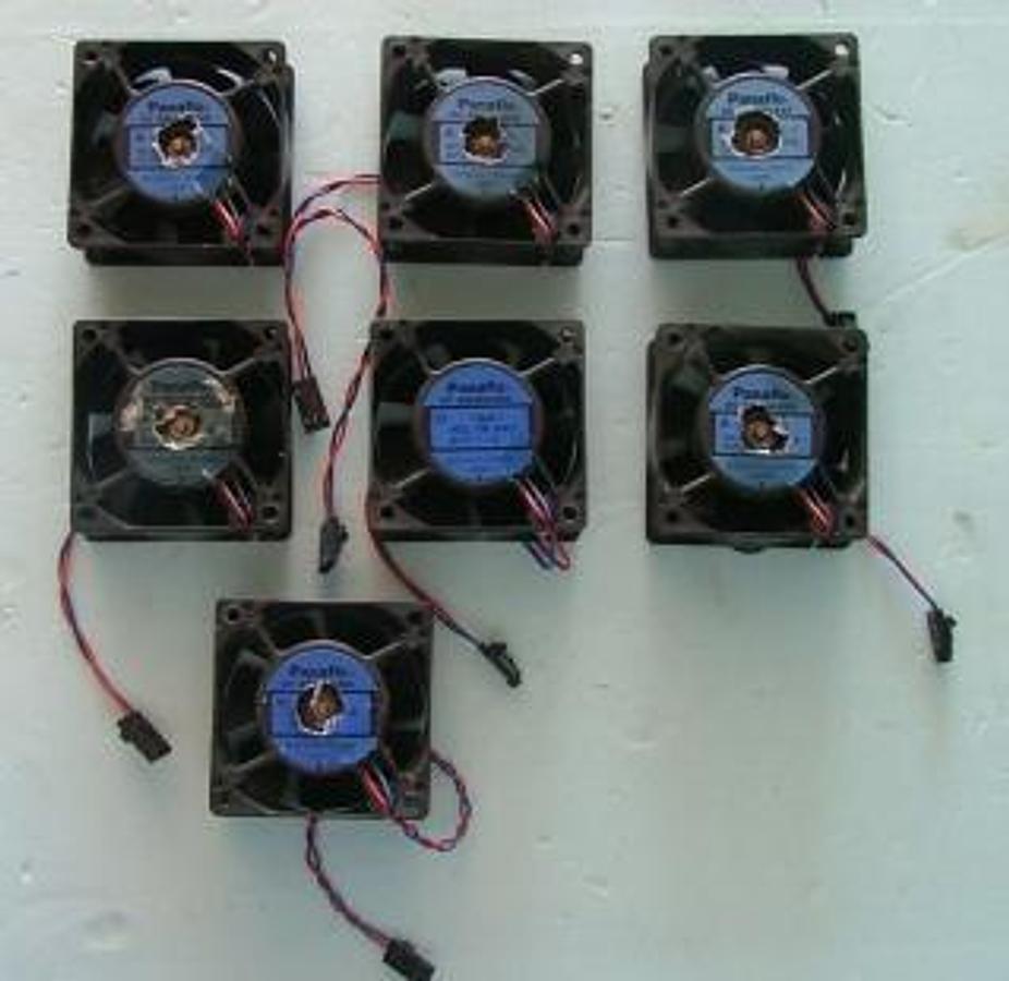Used PANAFLO ELECTRONICS COOLING FANS DC BRUSHLESS 12V MODEL: FBA06A24H.