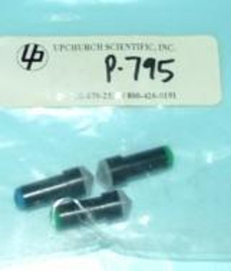Used UPCHURCH SCIENTIFIC P-795 P.795-2 A) 2) BLACK/GREEN 1000PSI B) 1) BLACK/BLUE 750PSI.