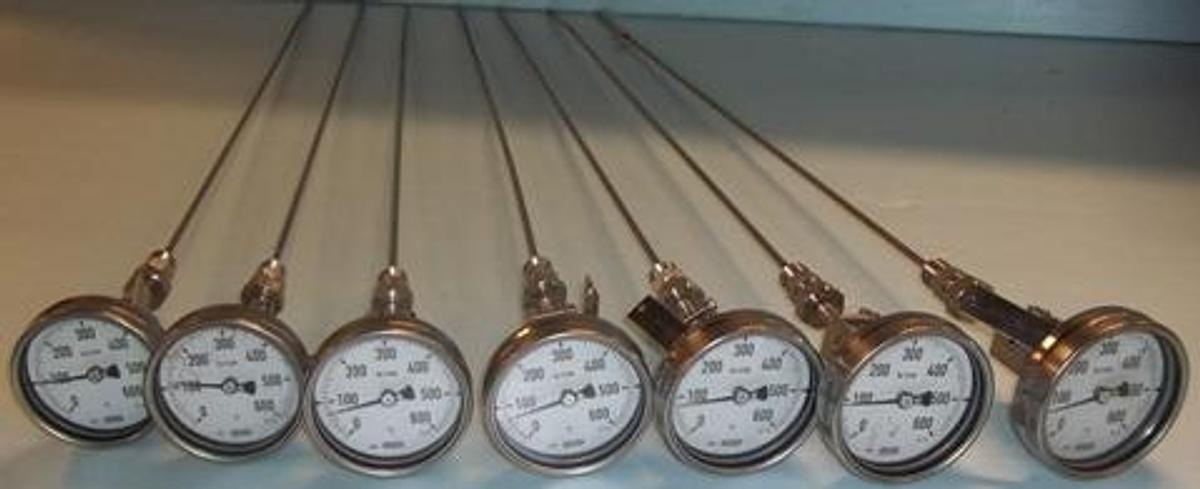 Used WIKA 32" STAINLESS STEEL THERMOMETERS