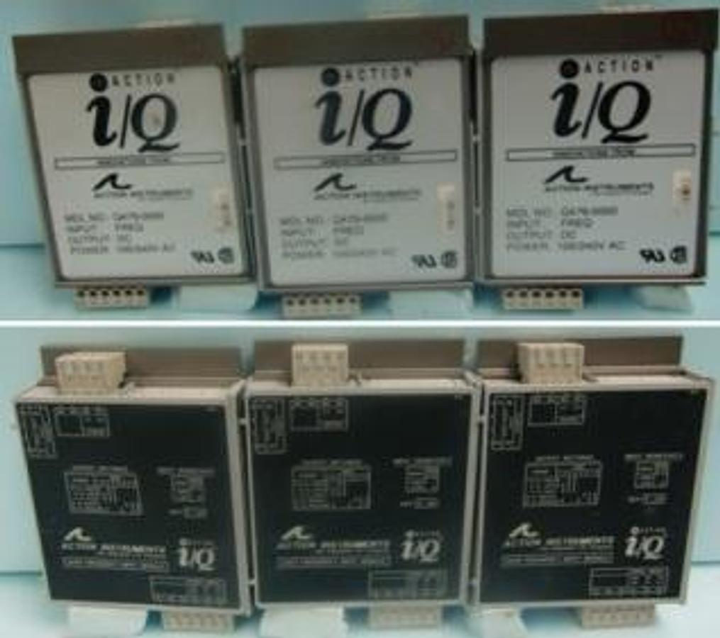 Used ACTION INSTRUMENTS THE INDUSTRIAL I/O COMPANY ACTION I/Q Q476 FREQUENCY INPUT FIELD CONFIGURABLE ISOLATOR MODULE MDL NO.:Q476-0000 INPUT: FREQ OUTPUT: DC POWER 100/240V AC CSA.
