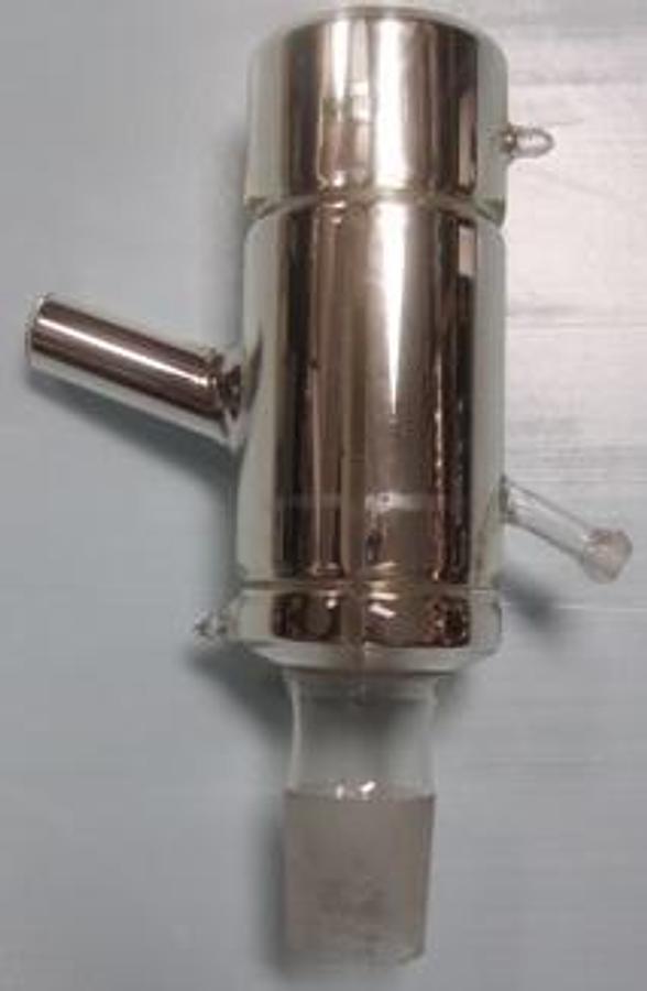 Used HGF STAFFORD TX SILVERED GLASS COLUMN HEAD INLET 50/50