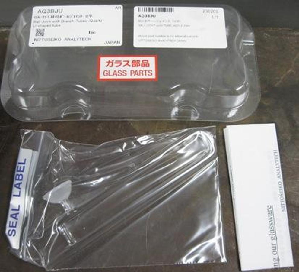 Used QTY. 1. NITTOSEIKO ANALYTECH BALL JOINT WITH BRANCH TUBES (QUARTZ)