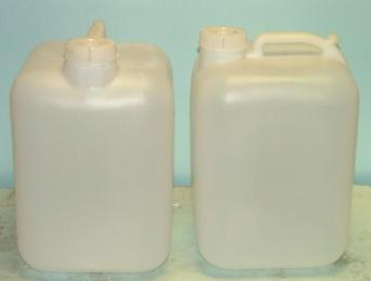 Used QTY. 2. 5 US GALLONS PLASTIC BOTTLES HEDWIN.