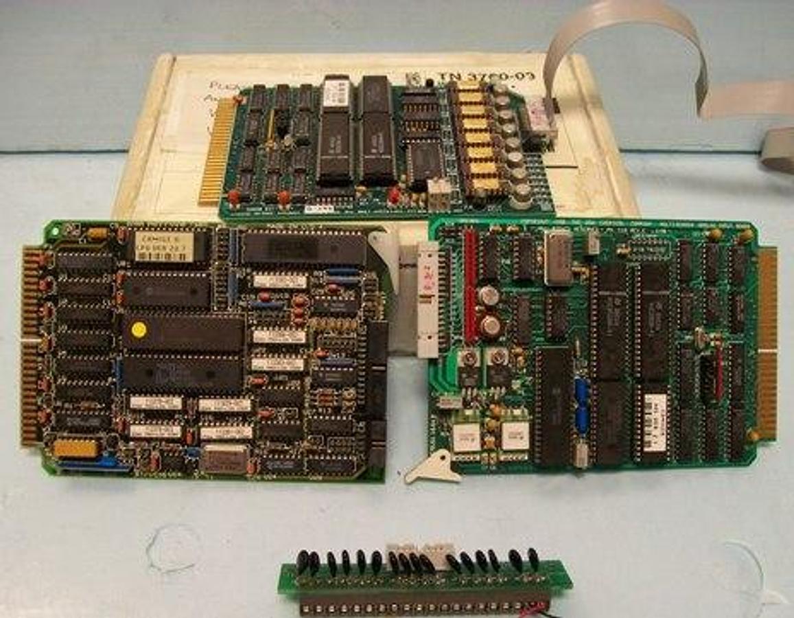 Used QTY. 4. CAMILE CPU BOARDS (1) DOW CHEMICAL COMPANY PN:109 REV:A (ANALOG INPUT AND OUTPUT) (1) DOW CHEMICAL COMPANY PN: 512 REV:D (ANALOG OUTPUT) WITH ACCENT CABLE (1) 8088 PROCESSOR CARD (1) DOW CHEMICAL COMPANY MULTISENSOR ANALOG INPUT BOARD.