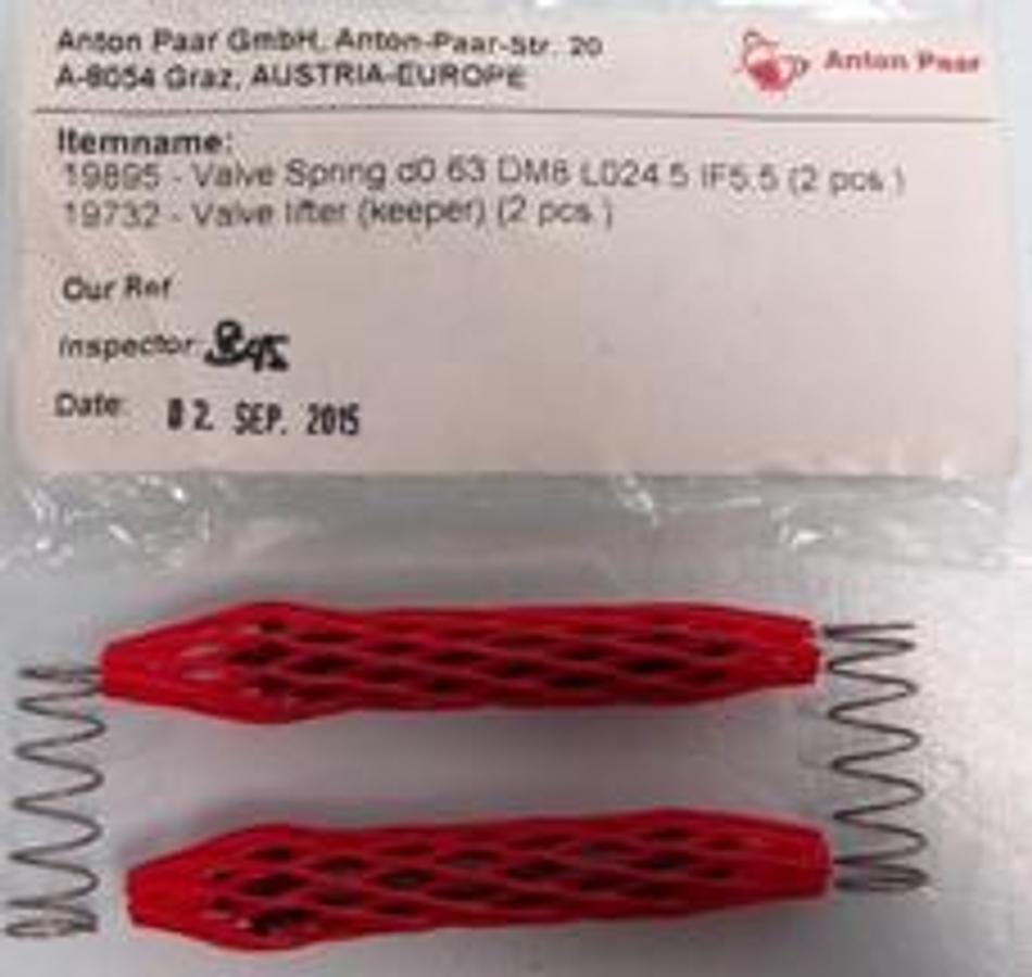 Used QTY. 2. ANTON PAAR VALVE SPRING DO.63 DM8 LO24.5 IF5.5 2 (PCS.) NO: 19895