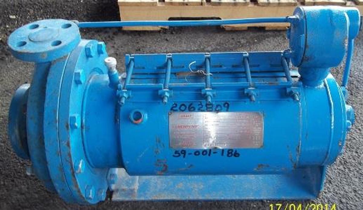 Used QTY. 1. CRANE CHEMPUMP G SERIES MODEL: GVH-20K-3S 2" X 1" X 9.5 SEAL-LESS