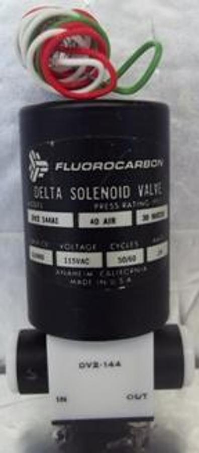Used QTY. 1. FLOUROCARBON DELTA SOLENOID VALVE MODEL: DV1 144A1