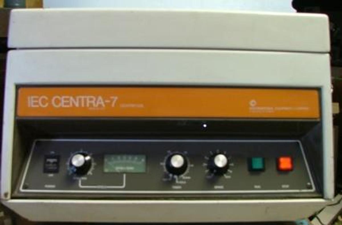 Used QTY. 1. IEC INTERNATIONAL EQUIPMENT CO. CENTRA-7 CENTRIFUGE