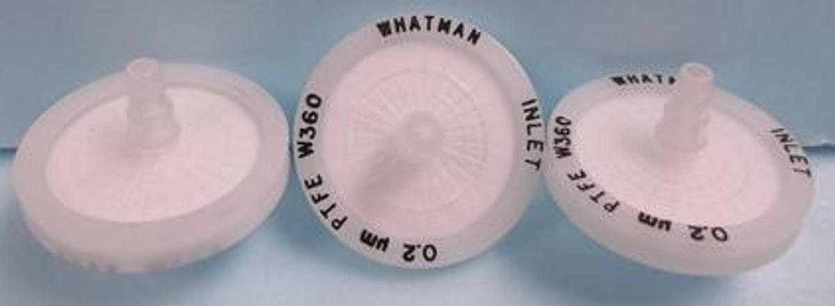 Used QTY. 3. WHATMAN PTFE W360 0.2 UM FILTER DISC.