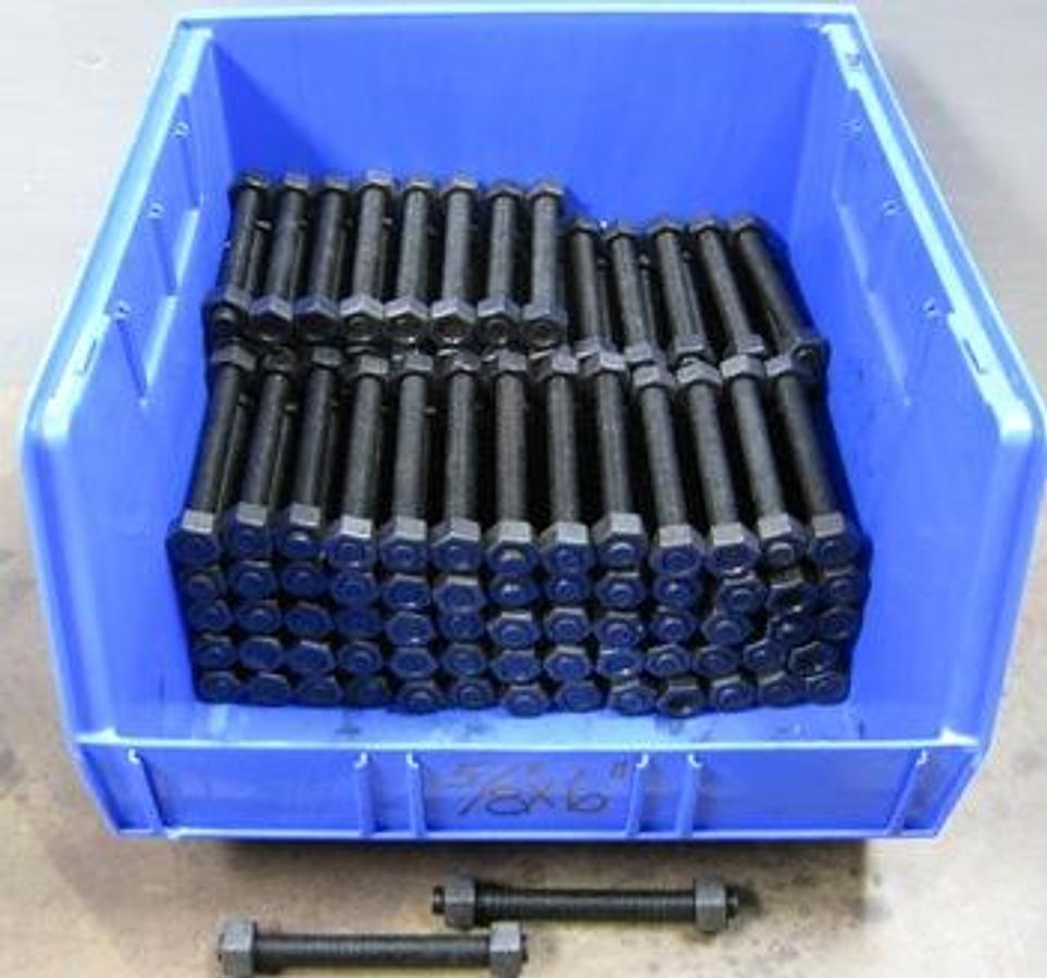 Used QTY. 140. HIGHLAND THREADS INC. STUDS WITH NUTS