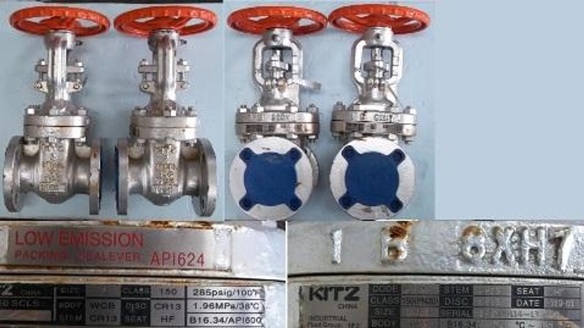 Used QTY. 2. KITZ 2" 150 RAISED FACE FLANGED WCB GATE VALVE STEEL LOW EMISSION PACKING SEALEVER API 624. 2:150 BODY: WCB