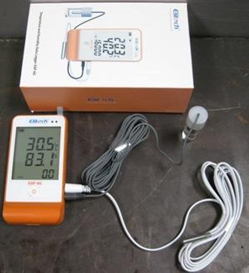Used ELITECH TEMPERATURE AND HUMIDITY DATA LOGGER GSP-6G