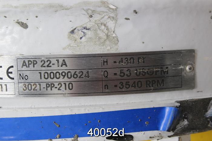 Unused Sulzer APP22-1A Pump, Unused #40052