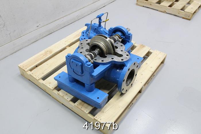 Used Goulds 3405 4x6x11 Split Case Pump, SS Casing, 4-Vane 9.375" Impellers #41977