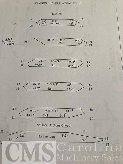 Used Clary Model 340 Component Saw