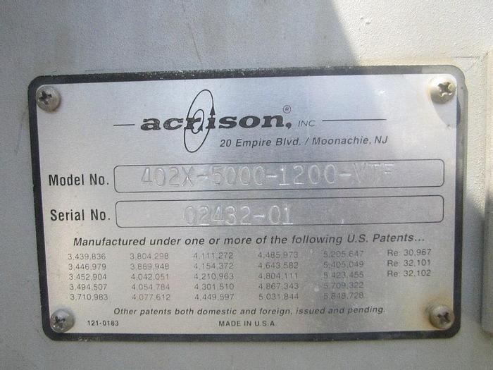 Used Feeder, Acrison, Mdl 402X, 115 Volt, Scale, S/st #S739950