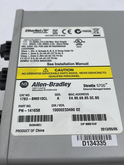 Used Allen-Bradley 1783-BMS10CC Ser A 