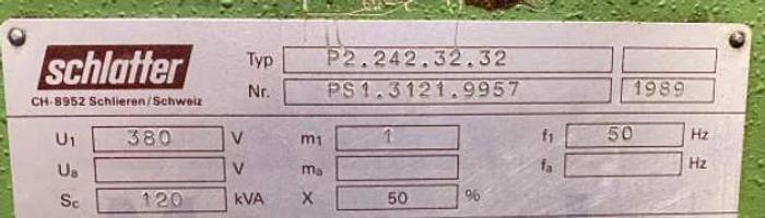 Used 1989 SCHLATTER P1-42-11-22 1C VU122S S55S