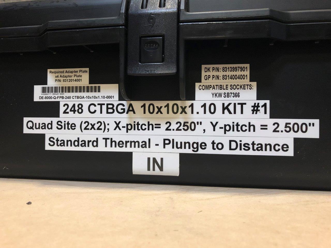 Used Delta Edge DE8000 Q-FPH - 248 CTBGA - 10x10x1.10 Test Handler Change Kit