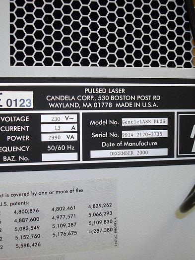 Used Candela GentleLase Plus