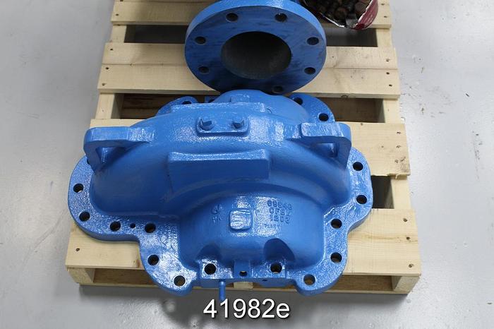 Used Goulds 3410 6x8x14 Split Case Pump, SS Casing, 5-Vane Single Straight 12.25" Impeller #41982